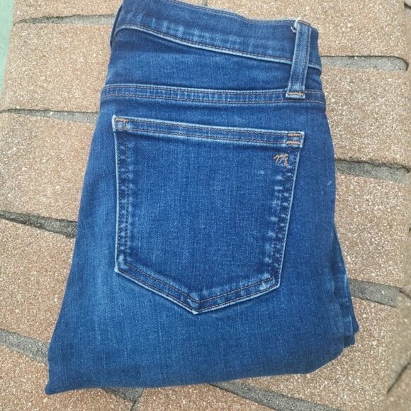 Madewell Women’s 8" High Rise Skinny Crop Jeans Size 25 Medium Wash Distressed - Picture 8 of 8